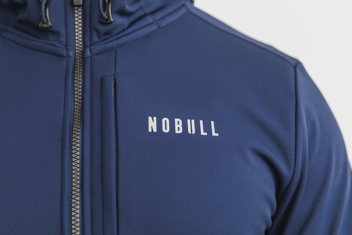 Nobull Softshell Men's Jackets Navy | Australia (SJ2401)